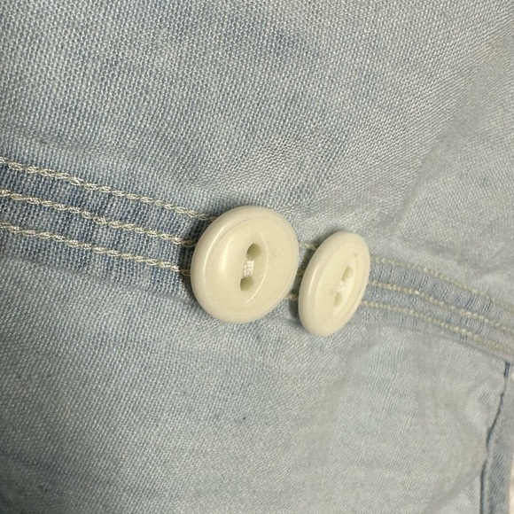 POLO RALPH LAUREN Recent Blue Chambray Short Sleeve Button Down Men's Large Tall - Picture 5 of 9